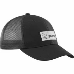 Bonnets Soldes Boutique 15 Casquettes SALOMON TRUCKER CURVED CAP BLACK/BLACK 22 Noir