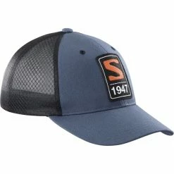 Casquettes SALOMON TRUCKER CURVED CAP DARK DENIM/BLACK 22 Bleu