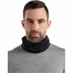 Cache Cous ICEBREAKER COOL-LITE FLEXI CHUTE BLACK 22 Noir -Bonnets Soldes Boutique 9 106013 u cool lite flexi chute black ib0a56fl001 03