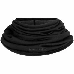 Cache Cous ICEBREAKER COOL-LITE FLEXI CHUTE BLACK 22 Noir -Bonnets Soldes Boutique 9 106013 u cool lite flexi chute black ib0a56fl001 05