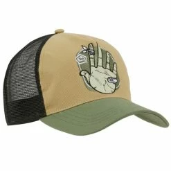 Casquettes E9 FREE-C HAT WARM GREY 22 Beige / Noir / Vert