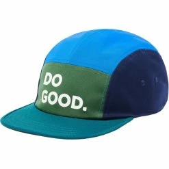 Casquettes COTOPAXI DO GOOD FIVE PANEL HAT FOREST & DEEP OCEAN 23 Bleu / Vert