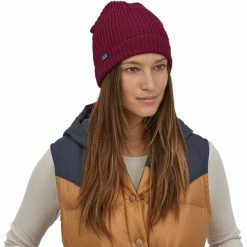 Bonnets Ski PATAGONIA FISHERMANS ROLLED BEANIE WAX RED 23 -Bonnets Soldes Boutique 9 110646 fishermans rolled beanie wax red 29105 wax 02