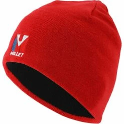 Bonnets Ski MILLET ACTIVE WOOL BEANIE RED 23 Rouge