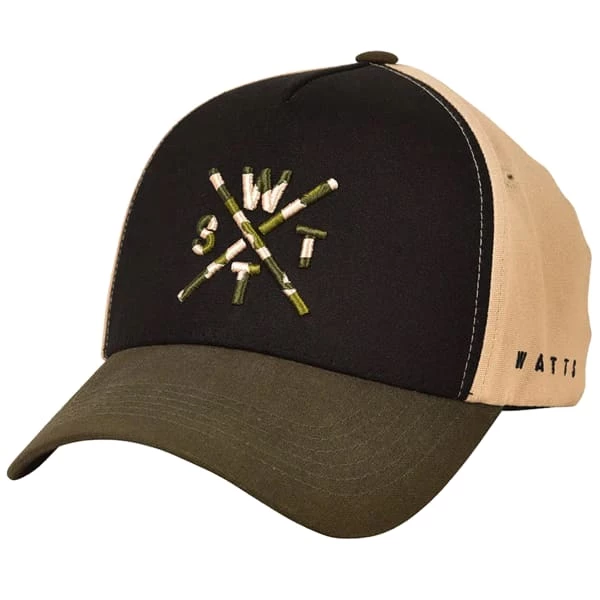 Casquettes WATTS TRUCKER CAP LONDON KAKI/BLACK 23 Noir / Beige / Vert 3 Casquettes WATTS TRUCKER CAP LONDON KAKI/BLACK 23 Noir / Beige / Vert