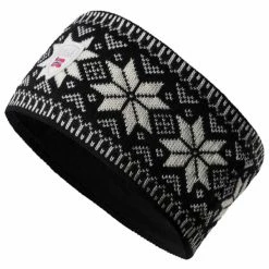 Bandeaux Sport DALE OF NORWAY GARMISCH HEADBAND BLACK OFF WHITE DARK CHARCOAL 23 Noir / Blanc