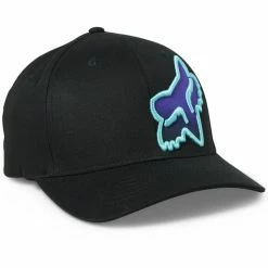 Casquettes FOX TOXSYK FLEXFIT HAT BLACK 23 Noir / Bleu