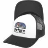 Casquettes PICTURE KULDO TRUCKER CAP WHITE 23 Blanc / Noir -Bonnets Soldes Boutique 9 92157 kuldo trucker cap white sb177 a 01