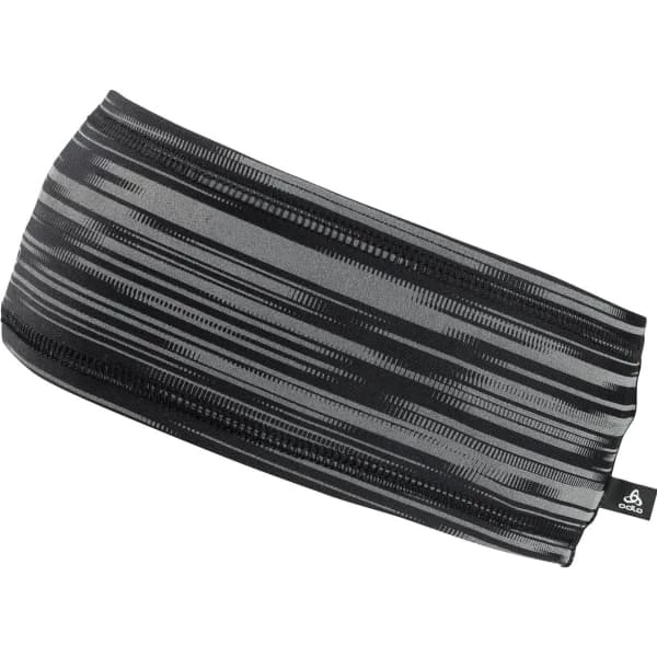 Bandeaux Sport ODLO POLYKNIT LIGHT ECO HEADBAND PRINT BLACK REFLECTIVE 22 Gris / Noir 4 Bandeaux Sport ODLO POLYKNIT LIGHT ECO HEADBAND PRINT BLACK REFLECTIVE 22 Gris / Noir â Image 2