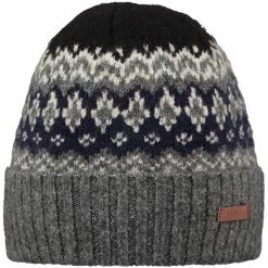 Bonnets Ski BARTS GREGORIS BEANIE DARK HEATHER 23 Gris / Noir
