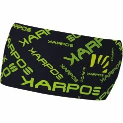 Bandeaux Sport KARPOS PELMO HEADBAND BLACK LIME GREEN 23 Noir / Vert