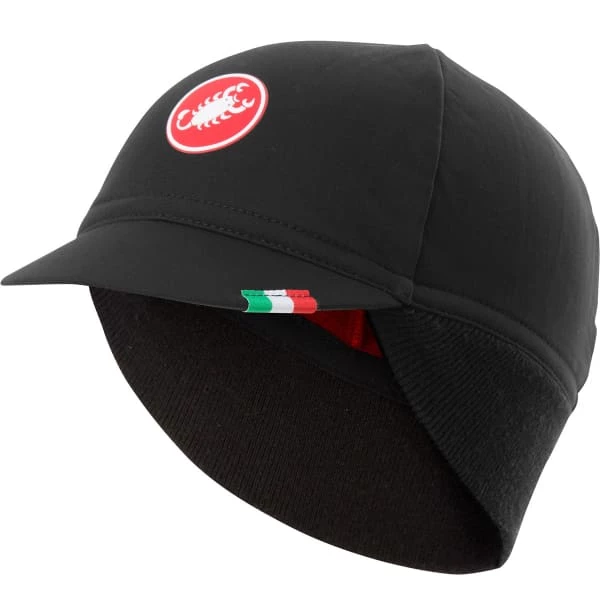 Casquettes Vélo CASTELLI DIFESA THERMAL CAP BLACK RED 21 Noir 2 Casquettes Vélo CASTELLI DIFESA THERMAL CAP BLACK RED 21 Noir